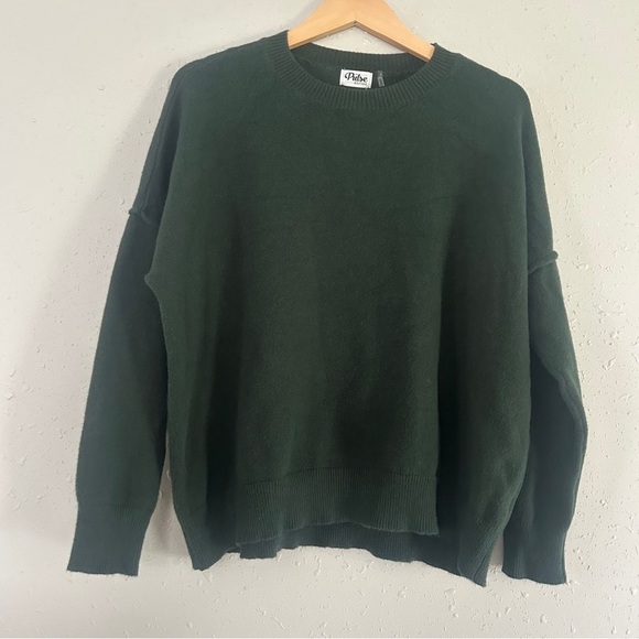 Pulse Green Crew Neck Sweater Timeless Design Casual Comfy Fall XL - Picture 1 of 6